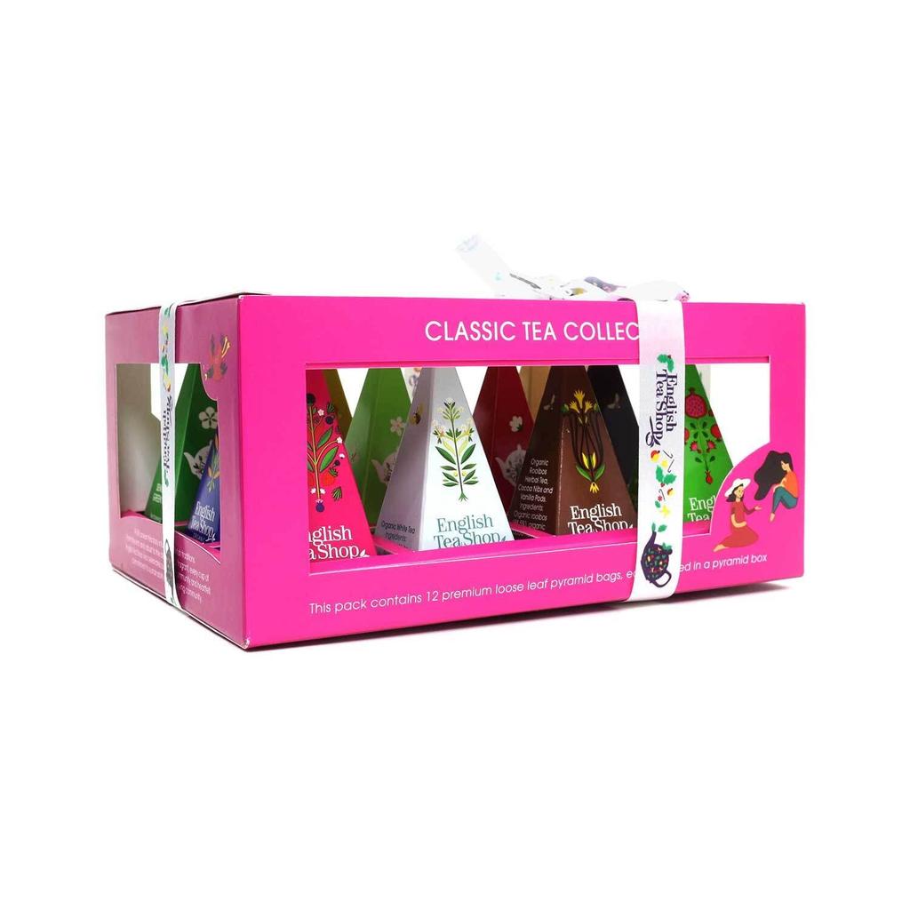 English Tea Shop Classic Tea Set, Eco Pyramids, 12 X 2