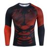 Мужская спортивная компрессионная футболка с длинным рукавом - Эластичная, Дышащая, для баскетбола, бега, фитнеса.
