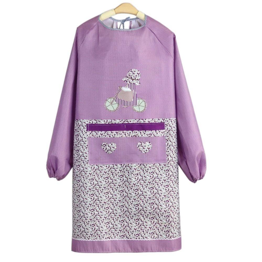Oil-Proof Long Sleeves Cooking Apron Anti-Dust Cooking Cover Clothing Kitchen Apron Restaurant