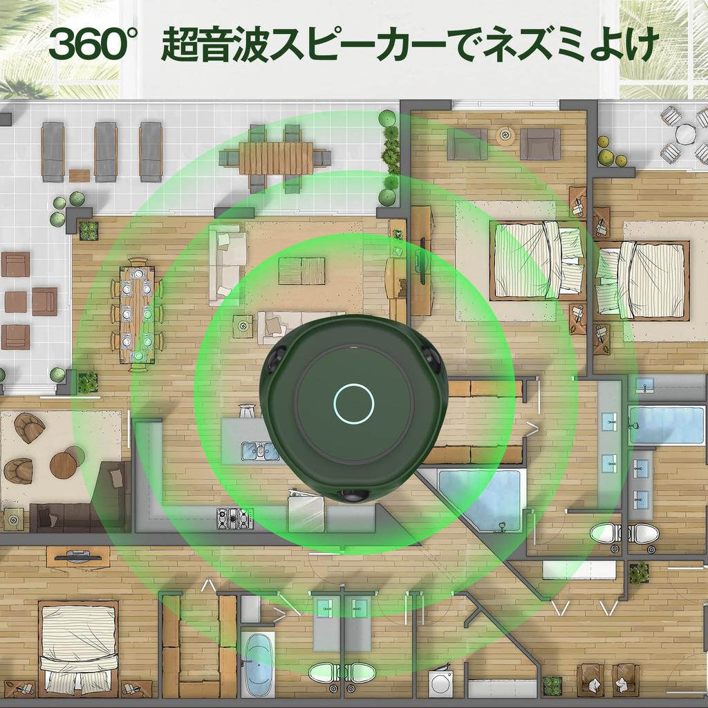 Ultrasonic PIR Sensor for Rodent Transmission with No Blind 4 Powerful and Quiet Electromagnetic Effective Range of 350 Sq Strobe Pest Control Device