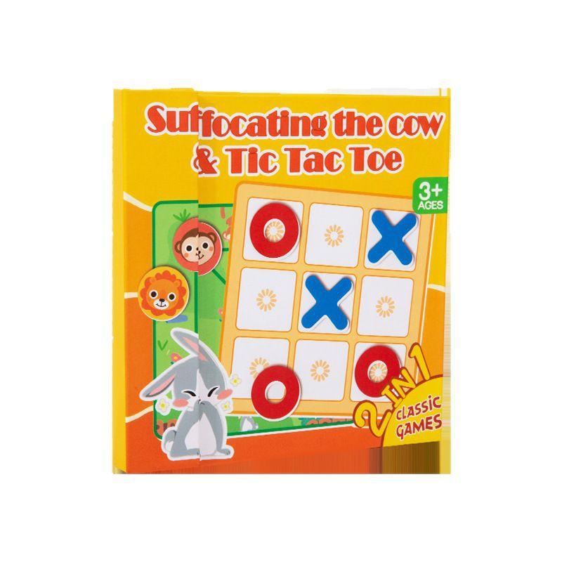 Children's Book-style XO Triple Tic Tic Chess 4-6Y Early Education Entertainment Leisure Battle Board Game Educational Toys