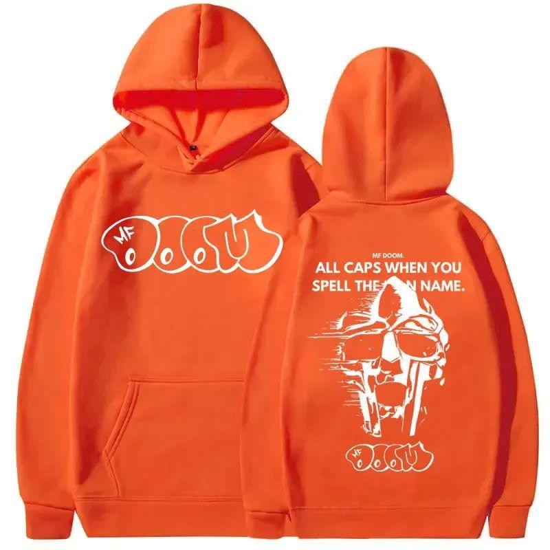 Худи с графикой рэпера Mf Doom Madlib Madvillain Металлическая маска Худи в стиле Харадзюку Мужские Винтажные Толстовки Стритвир Y2K Обычная посадка