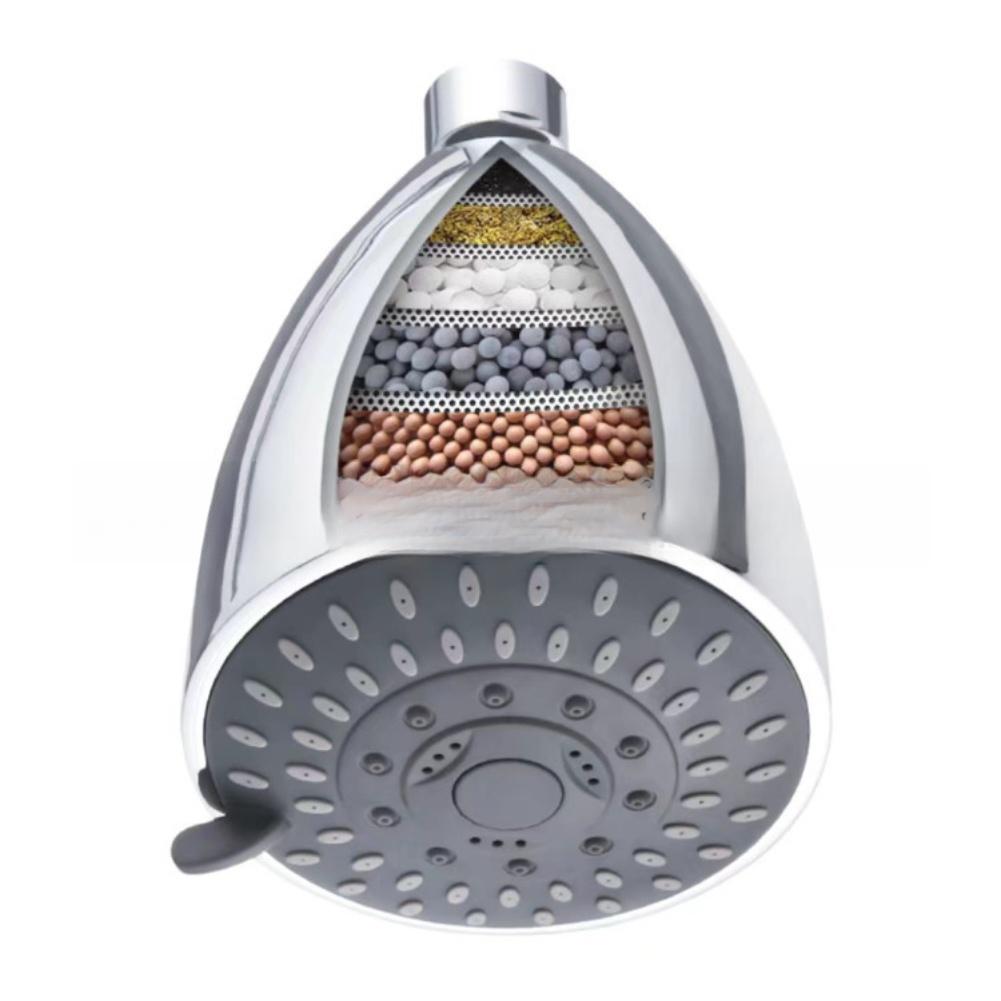 Съемная душевая лейка с фильтром Многослойная очистка для более здорового душа Фильтрующая душевая лейка для украшения ванной комнаты