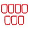 7PCS Front Grille Insert Cover Red Front Grill Cover Rings Frame Trims Kit Outline Car Decoration