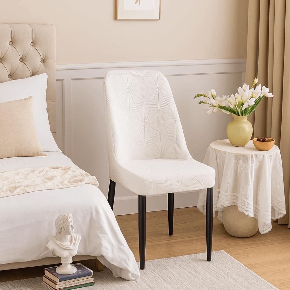 Dustproof Jacquard Chair Cover Chair Cushion Home Stool Cover Elastic Arc Chair Cover  Restaurant