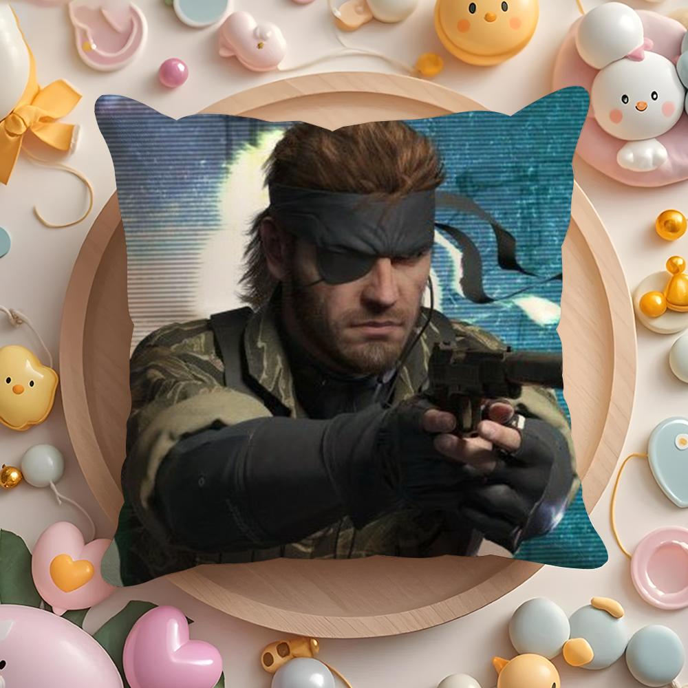 Metal Gear Solid Delta Eater Наволочка Плюшевая Ткань Мягкая Двусторонняя Печать Диван Теплый Зимний Домашний Подарок Наволочка