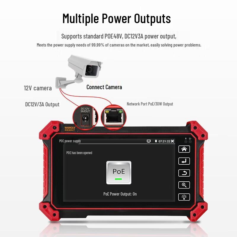 WANGLU T58 4K Network Video Surveillance Tester CN plug (adapter included)