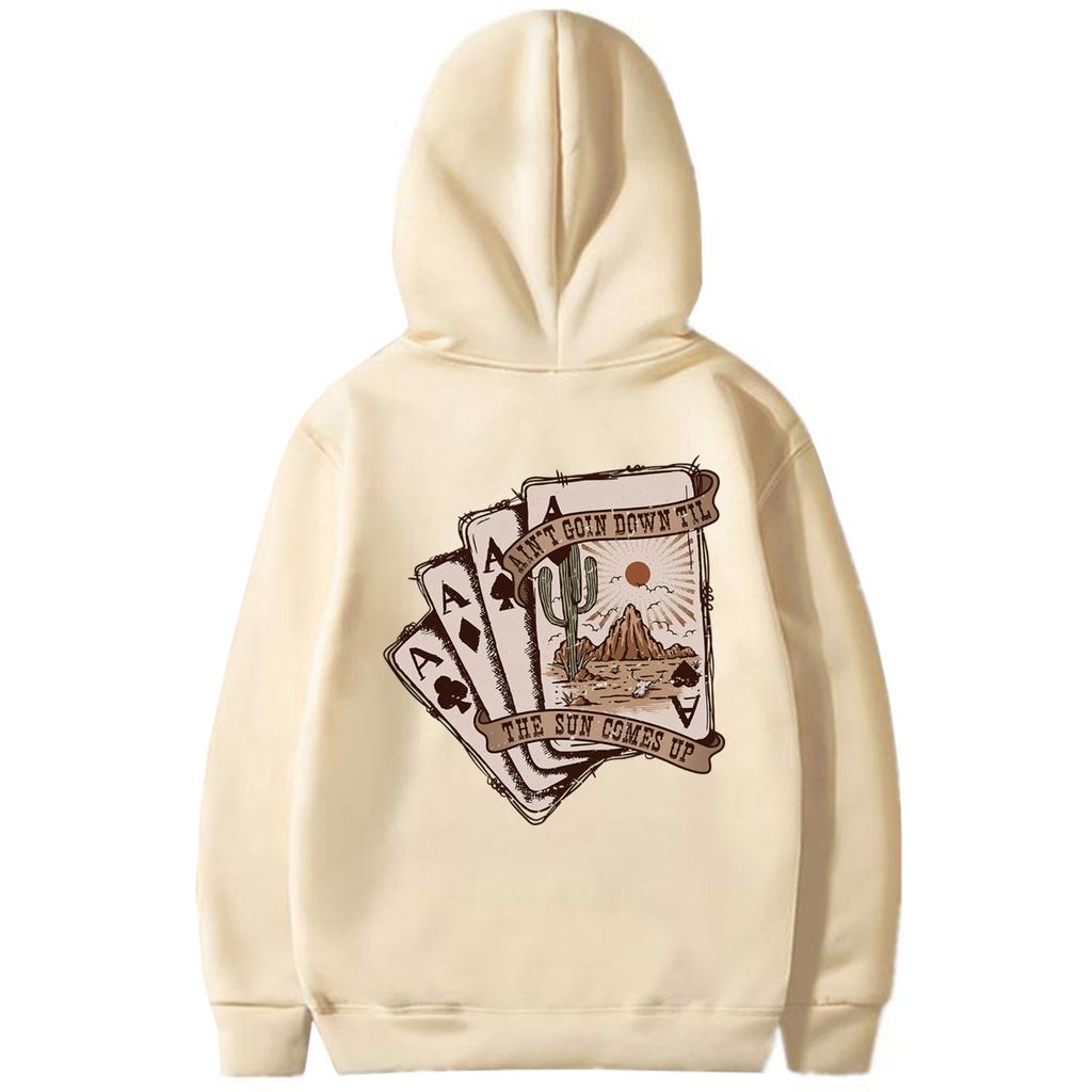 Толстовки с капюшоном Ain't Going Down Til The Sun Comes Up Толстовка в стиле вестерн Толстовка с капюшоном Desert Толстовка Cowgirl с капюшоном Пуловеры Cactus Топ