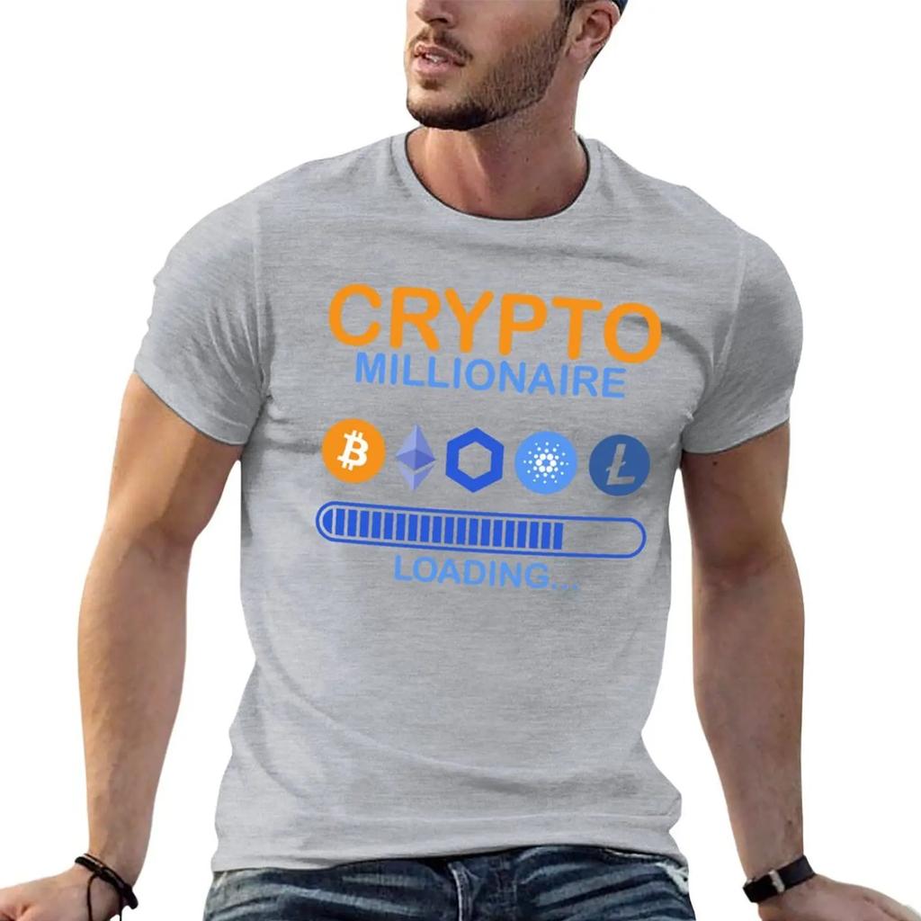 Crypto Millionaire Loading Crypto Crypto Investor TShirt Korean Fashion Plus Sizes Street Wear Black TShirts For Unisex
