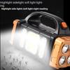 Multifunctional Solar LED+COB Light With Handle USB Charging Waterproof For Outdoor Camping Safety Emergency At Night