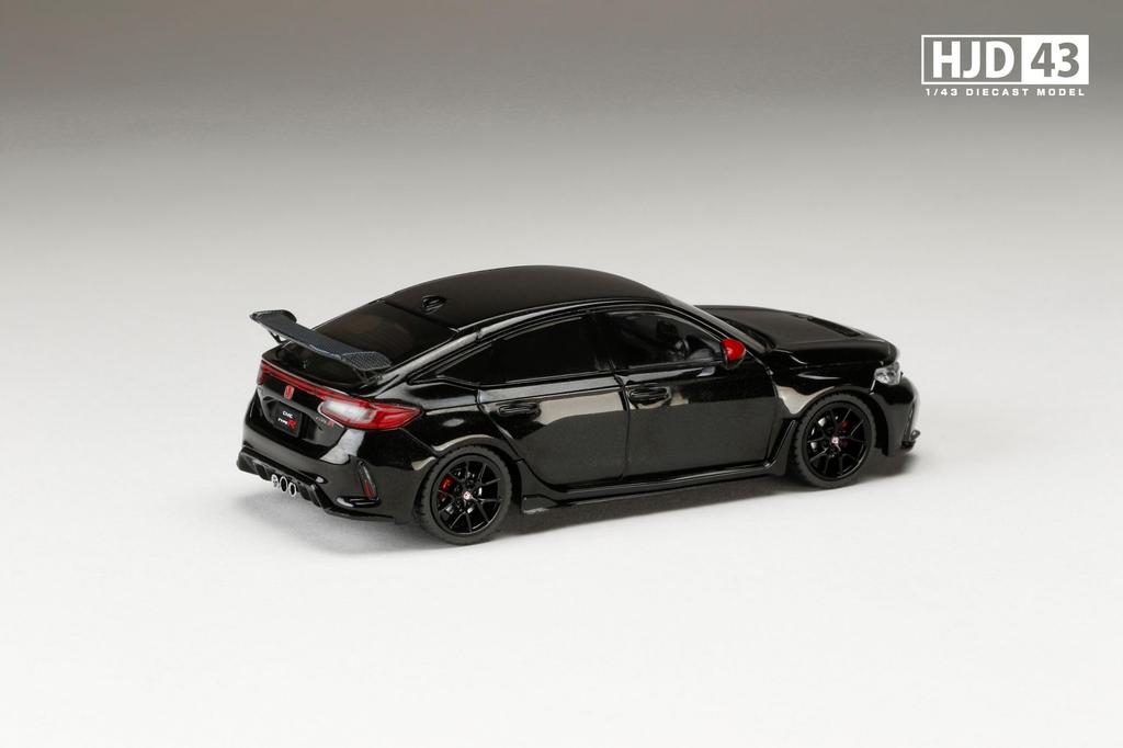 HobbyJAPAN HJD43 Масштаб Honda Civic Type R Racing Пакет Black с моделью, отделанной OEM Crystal Black 1/43 (ФЛ5) Опции, Жемчуг, (HJD431004BK)