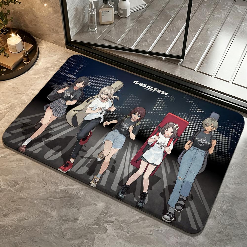 GIRLS BAND CRY Floor Mat Bedroom Carpet, Bathroom Foot Mat, Doormat, Non-Slip Absorbent Multi-Use