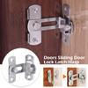 Stainless Steel 90 Degree Hasp Latches Sliding Door Chain Locks Security Hardware For Window Cabinet Hotel Home M2J0