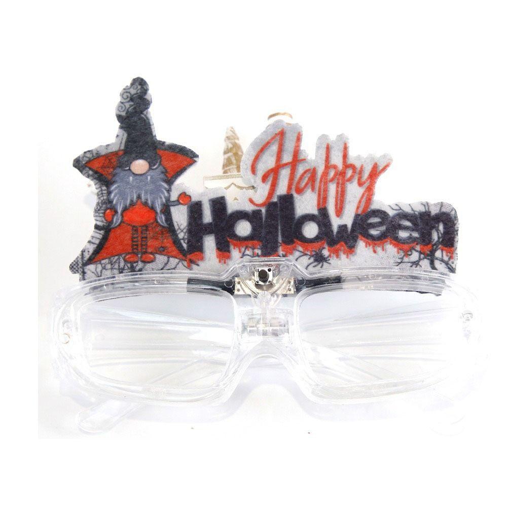 Pumpkin Halloween Luminous Glasses LED Fluorescent Glasses Funny Party Glowing Glass Toy