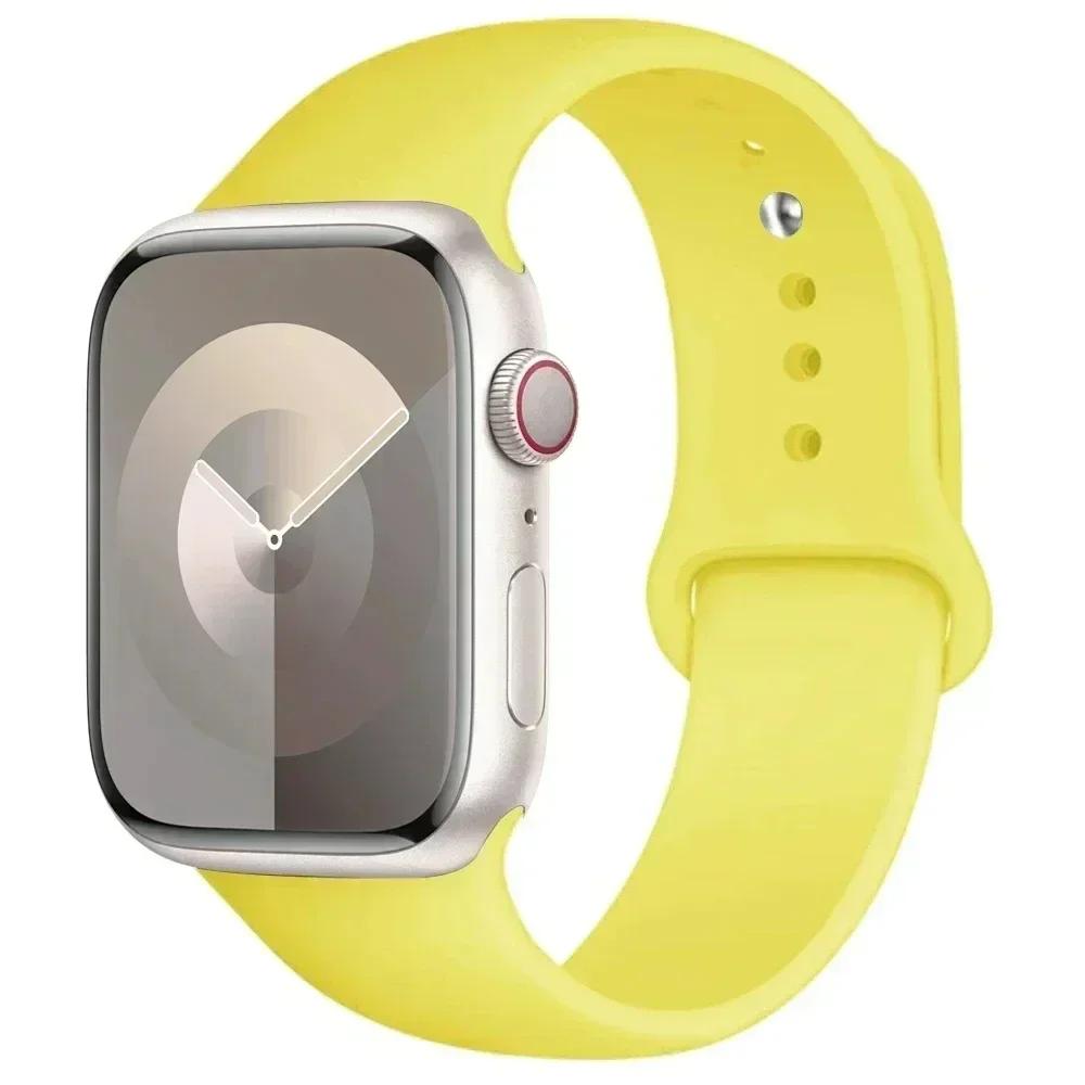 Silicone Band For Apple Watch straps 45mm 44mm 40mm 41mm 42mm-46mm sport bracelet iwatch series 8 7 6 5 4 3 SE 9 10 Ultra 2 49mm