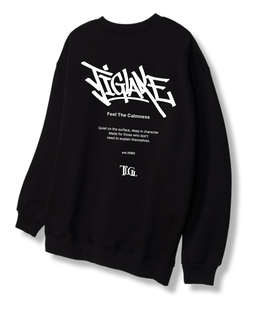 TI.GLAKE The Serif Sweatshirt Black [Fleece Lining]