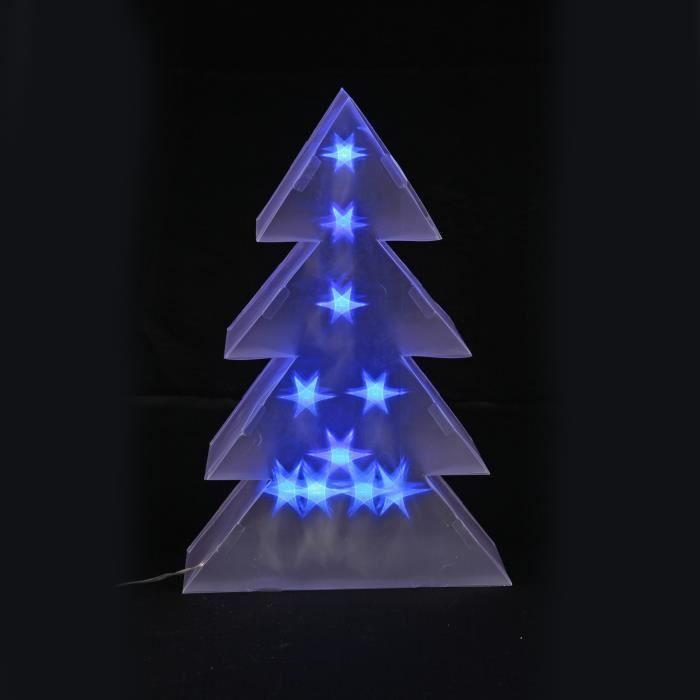 Sapin lumineux - Marque - 40 cm - 10 LED - Couleur : Blanc bleu