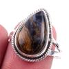 Натуральный камень Питерсит Ручной работы 925 Проба Серебро Кольцо Размер 8 M6b84