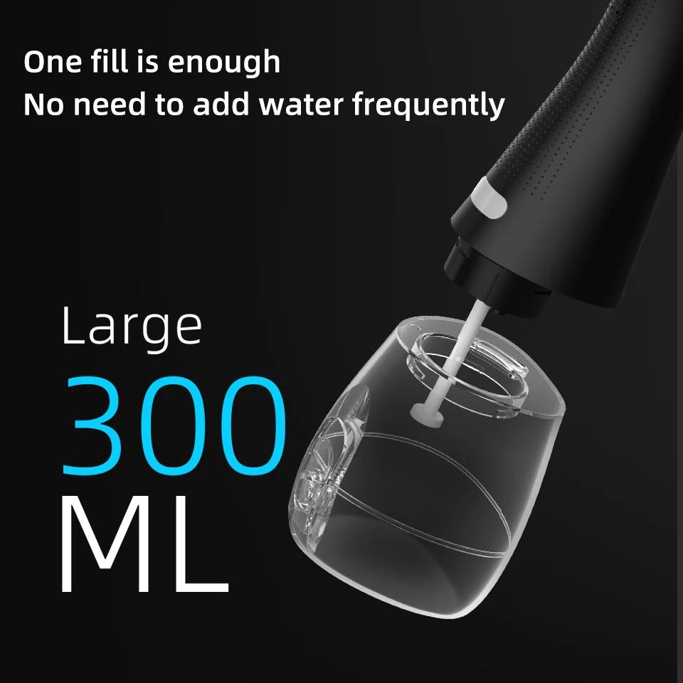 Портативный ирригатор для полости рта, USB перезаряжаемая ирригационная ирригатор, стоматологическая струя воды, резервуар для воды 330 мл, водостойкий очиститель зубов, 5 насадок