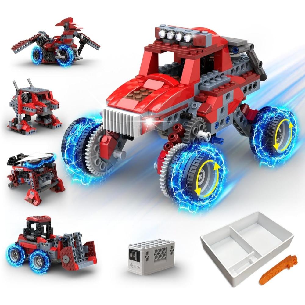 Apitor Q Robot Building Kit 20-in-1 Programmable APP RC Car Robotics Coding Kit STEM Project Educational Birthday Gifts for Kids