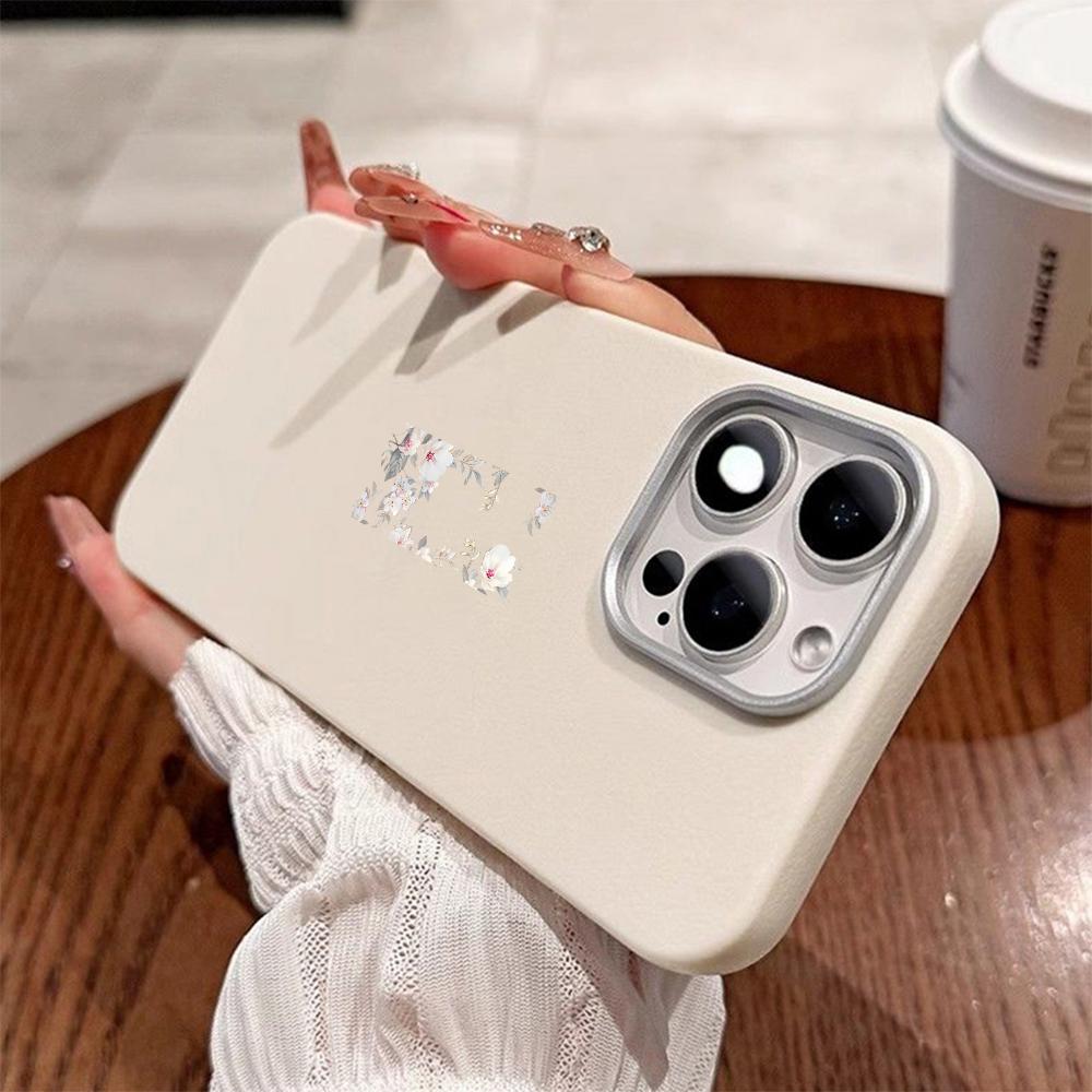 Нежный Белый Цветочный Узор Чехол для Телефона Для iPhone 17 16 15 Pro 14 13 12 11 Pro Max 14 15 Plus 17 Air Ударопрочный Мягкий Чехол