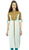 Women Rayon White Kurta Mandarin Collar Casual Indian Ethnic Wear -