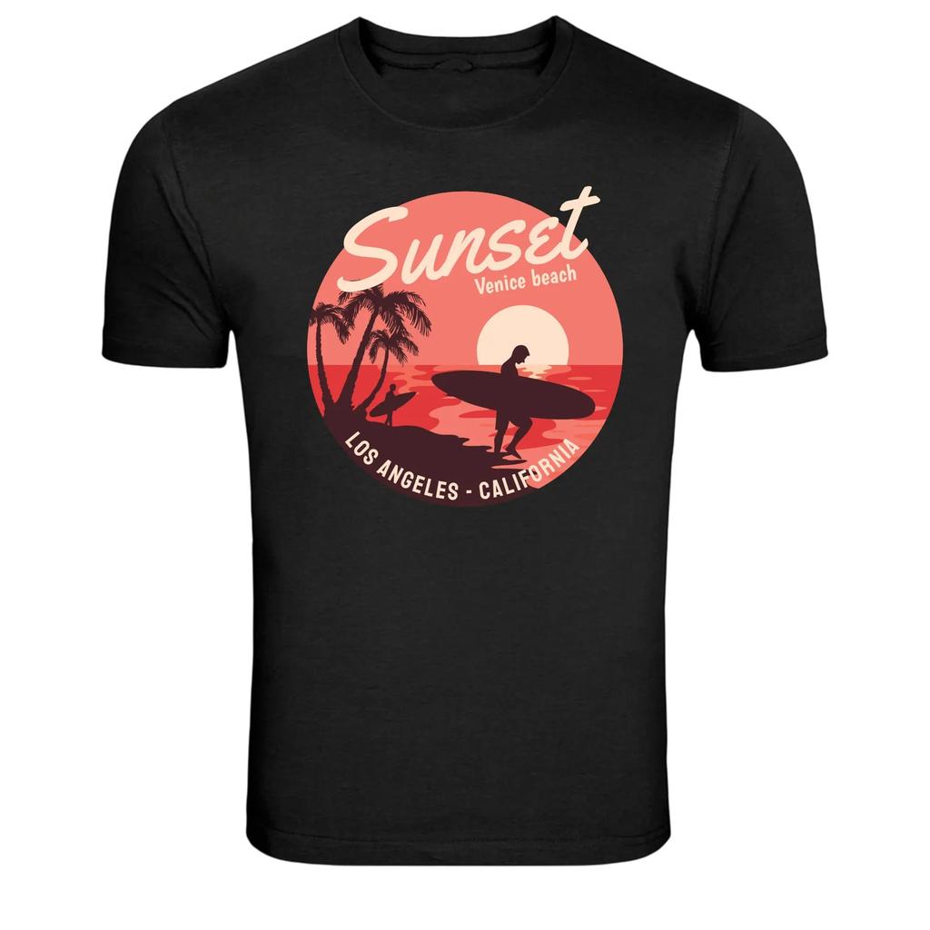 Sunset Venice Beach Los Angeles California Graphic T-Shirt
