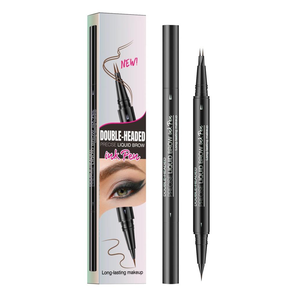 5 Colors Eyebrow Pen Brow Pencil With Hair Like Strokes 4 Tipped Brow Pencil With Fiber Micro-Fork Tips Applicator Creates Creates