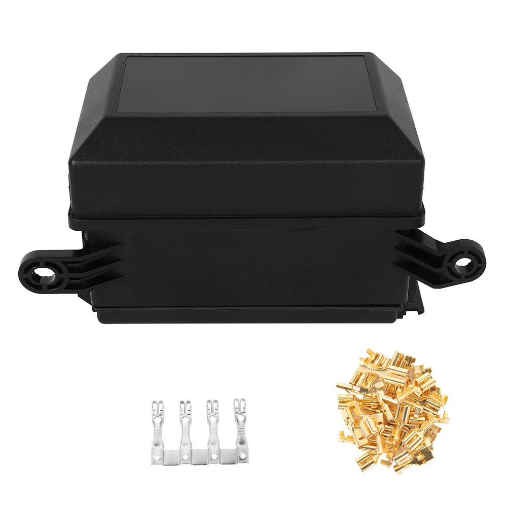 Автомобильный блок предохранителей, держатель блока реле на 6 шт., 5 дорожных блоков предохранителей, универсальный автомобильный блок предохранителей для легковых автомобилей, внедорожников, пикапов (черный)