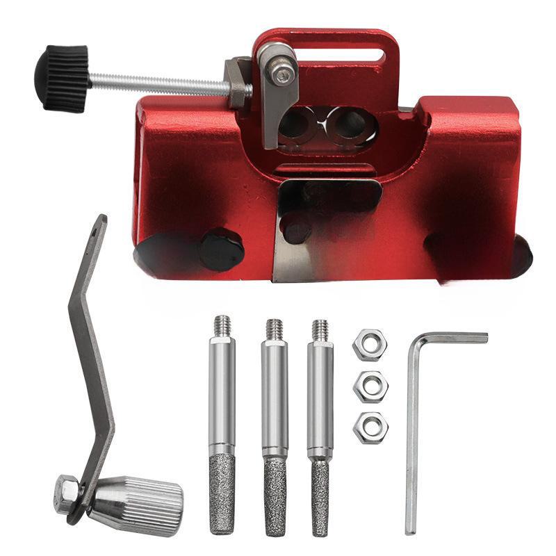 Портативный ручной электрозаточной станок для пильных цепей с рукояткой и зажимом