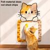 Wall Mounted Cat Scratcher Mat Cartoon Cat Design Self Adhesive Scratching Pad for Indoor Cats Furniture Protector for Carpet Couch