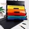 File Folder Hanging Organizer with 6 Large Pockets Portable Foldable Space-Saving Wall File Holder Rainbow Color Documents Holder