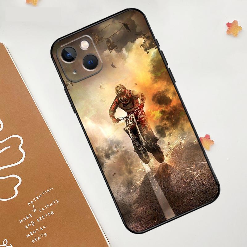 Спортивный чехол для мотоцикла Мотокросс Для iPhone 17 Pro Max 17 Air 15 14 13 12 11 16 Pro Max mini 16e 15 16 Plus Funda Чехол