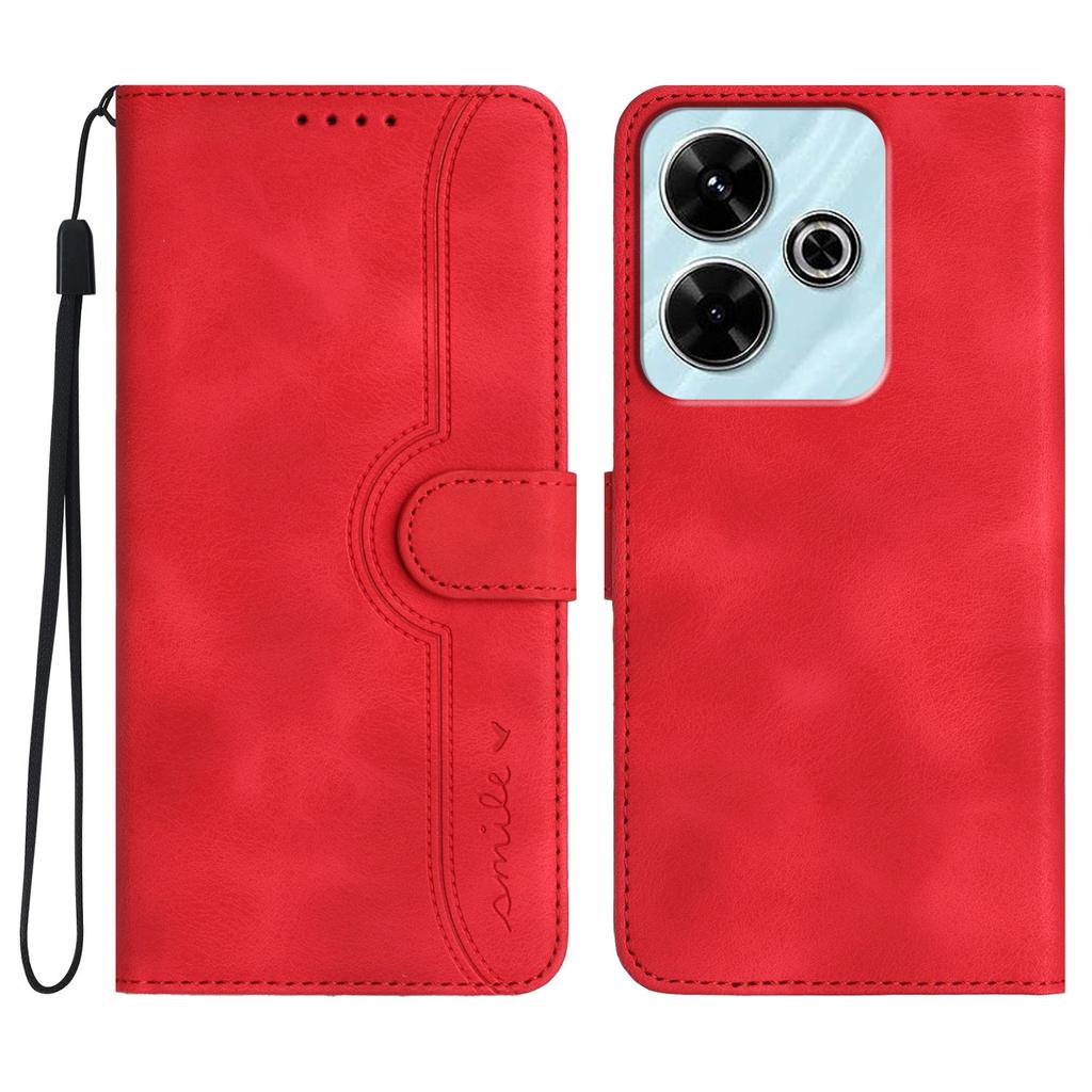 YX0030 Для Xiaomi Redmi 13 5G/13 4G Чехол Кошелек из ПУ кожи с откидной крышкой с принтом 'Улыбка'