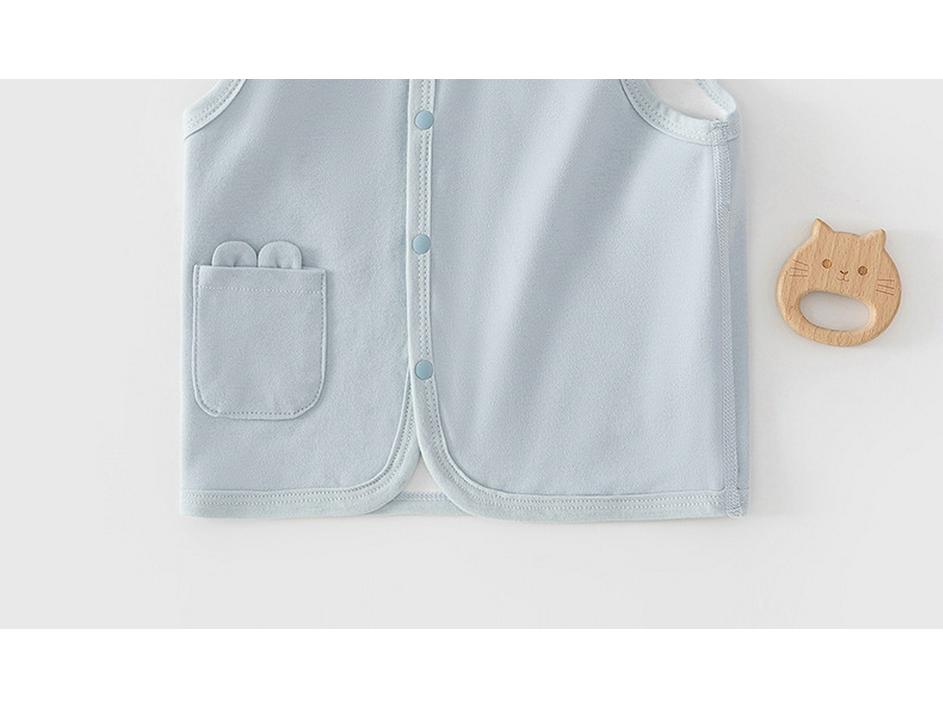 Reversible Newborn Cotton Vest: Double-Layer, Sleeveless, Spring/Autumn Style