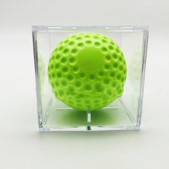 3 шт. Витрины для бейсбольных мячей Высокая прочность Пыленепроницаемые Прозрачные Защищенные от УФ-лучей Витрины-подставки для бейсбольных мячей