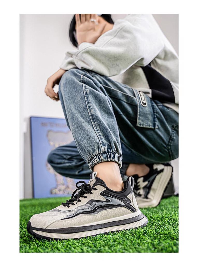 Мужские модные сетчатые кроссовки Осень 2025 - Универсальные, дышащие, без запаха, повседневные туфли.