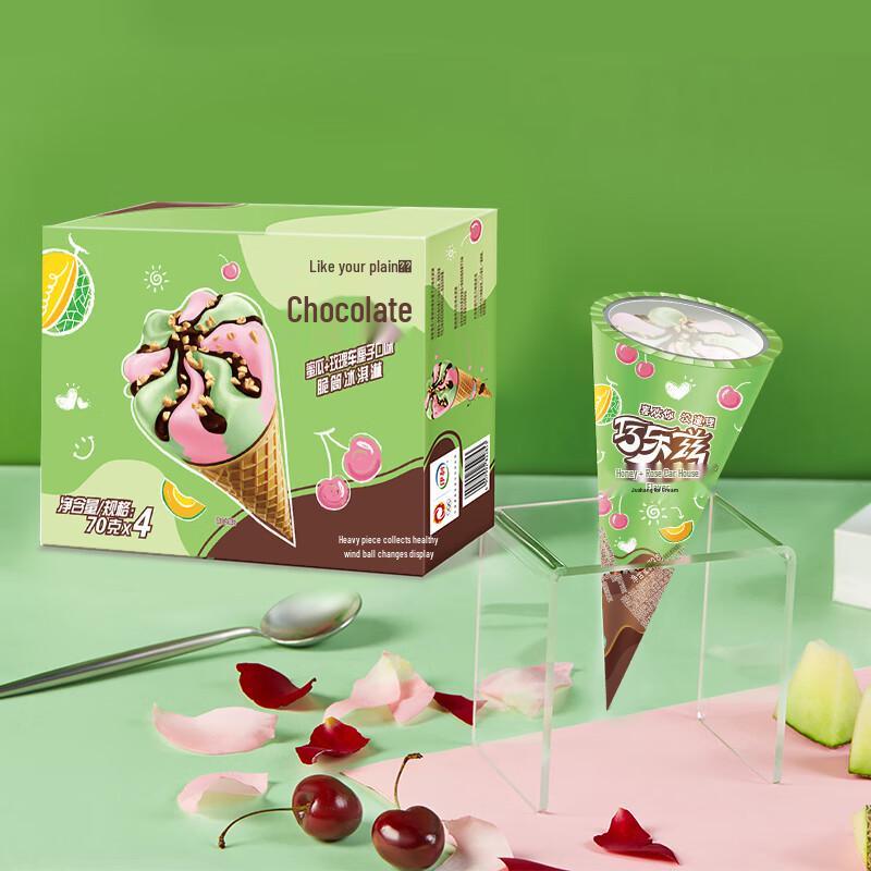 Yili Qiaolezi Дыня Хами Роза Вишня Хрустящий Рожок Мороженое