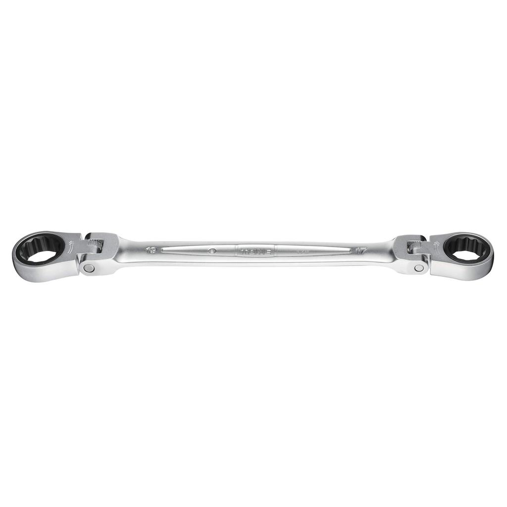 TONE Double Head Ratchet Box Wrench Width Across Flats 17 X 19 Mm RMFW-1719