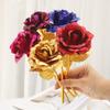 5pcs 24K Foil Plated Rose Valentine's Day Creative Gift Gold Rose Lasts Forever Love Wedding Decor Lover Lighting Roses