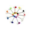10pcs/lot Colorful Capsule Tongue Rings Acrylic Pill Style Steel Punk Body Piercing Jewelry Hypoallergenic Anti-Rust Comfortable