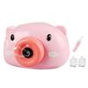 Kids Bubble Machine Cartoon Pig Camera Shaped Automatic Bubble Making Toy for Outdoor Pink