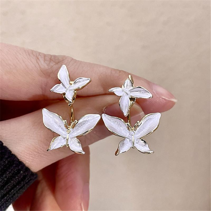 Korean Heart Drop Earrings For Women Girl Romantic Valentine's Day Gift Fashion Jewelry Trend Hanging Pearl Cute Bowknot Earring