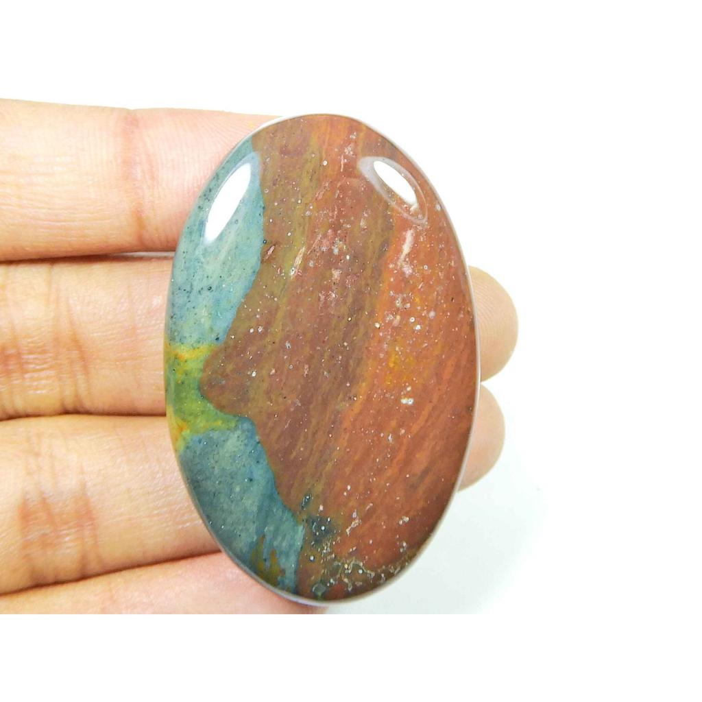 70Cts. Гелиотроп Овальный Лечебный Кристалл Кабошон Свободный Драгоценный Камень 29X45X06ММ SK-2316