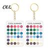 Wardrobe Color Matcher 2Pcs Palette Keychain Pendant, Clear Acrylic Season Analysis Swatches Keychain, Card, Gifts for Fashion Lovers Makeup Guide