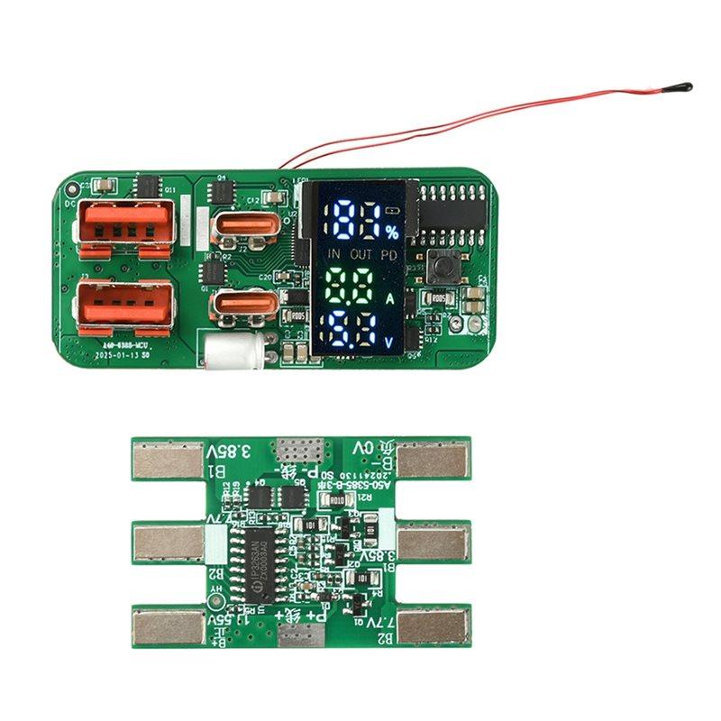 ABGI-PD45W 3S Двунаправленная Быстрая Зарядка Power Bank Плата с Защитой Батареи Светодиодным Дисплеем Модуль Зарядки для DIY