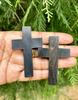 2 Pc Wood CROSS Pendant, Jesus Christ, Wooden Locket Handmade, 6 cm, Handcarved, Christianity, Unisex for men and women, 9
