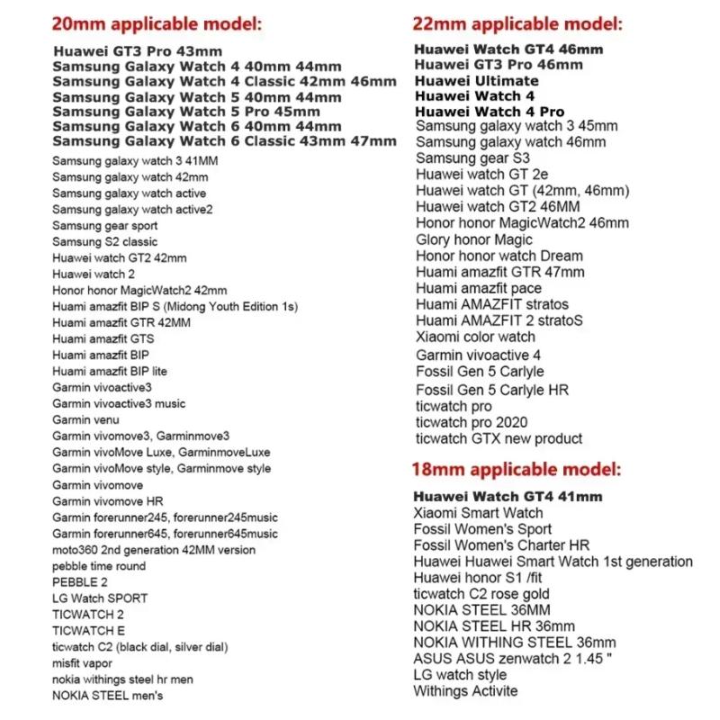 18mm Women Stainless Steel Strap For Huawei GT4 41mm Smart Metal Bracelet For Samsung Galaxy Watch 4/5/6 40mm 44mm Replacement