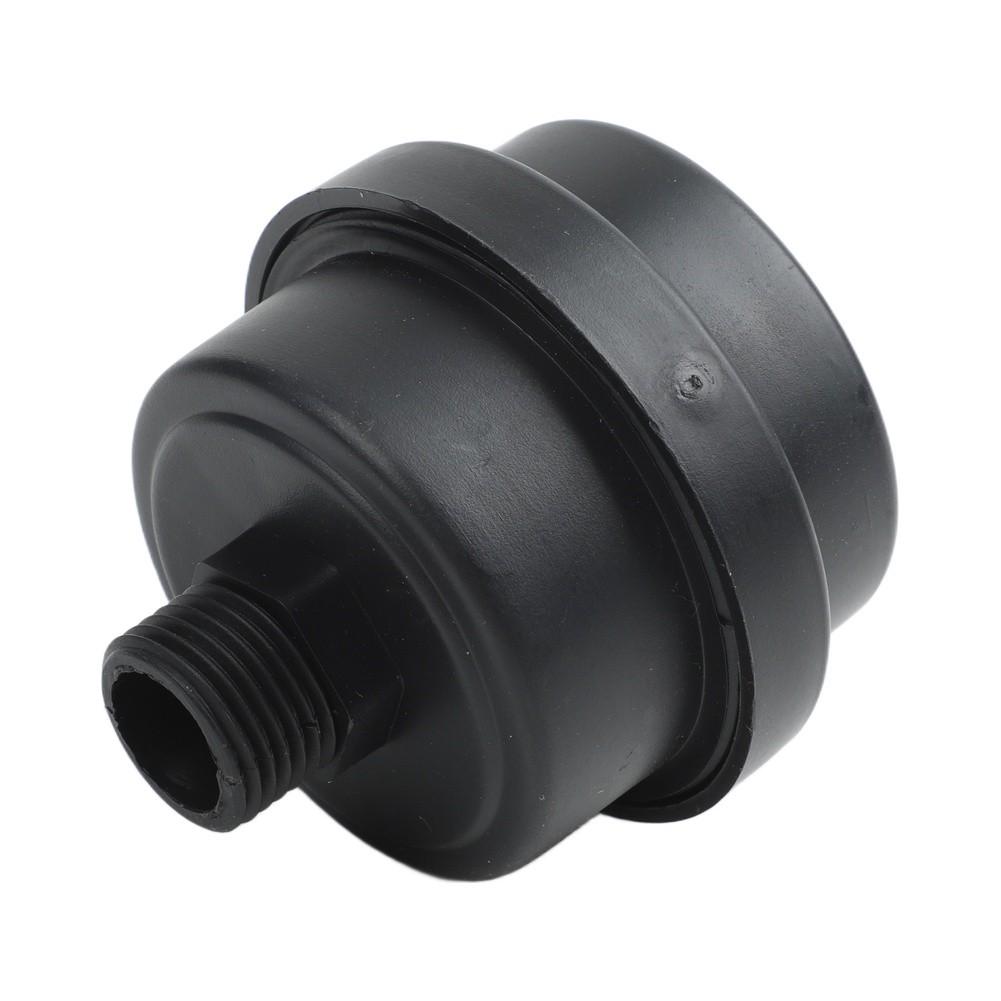 Male Thread Air Intake Muffler Filter for Piston Air Compressor and Small Air Pump Black Plastic 70x65mm Dimensions