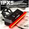 X-TIGER LED Bike Tail Light 6 Mode IPX5 Waterproof  Super Bright USB Rechargeable Rear Bike Red Light  Warning Bicycle Lights